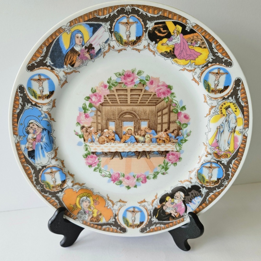 The Last Supper Porcelain Collectible Plate Decorative Jesus Mary God